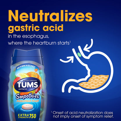 Tums Extra Strength 750 milligrams calcium carbonate tablets