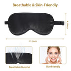 JroyJoy sleep mask worn by a person demonstrating zero eye pressure fit.