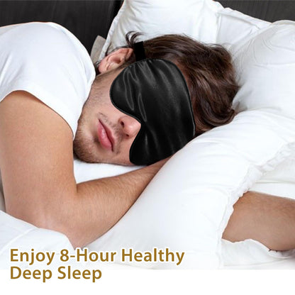 JroyJoy sleep mask demonstrating light-blocking capabilities during the day.