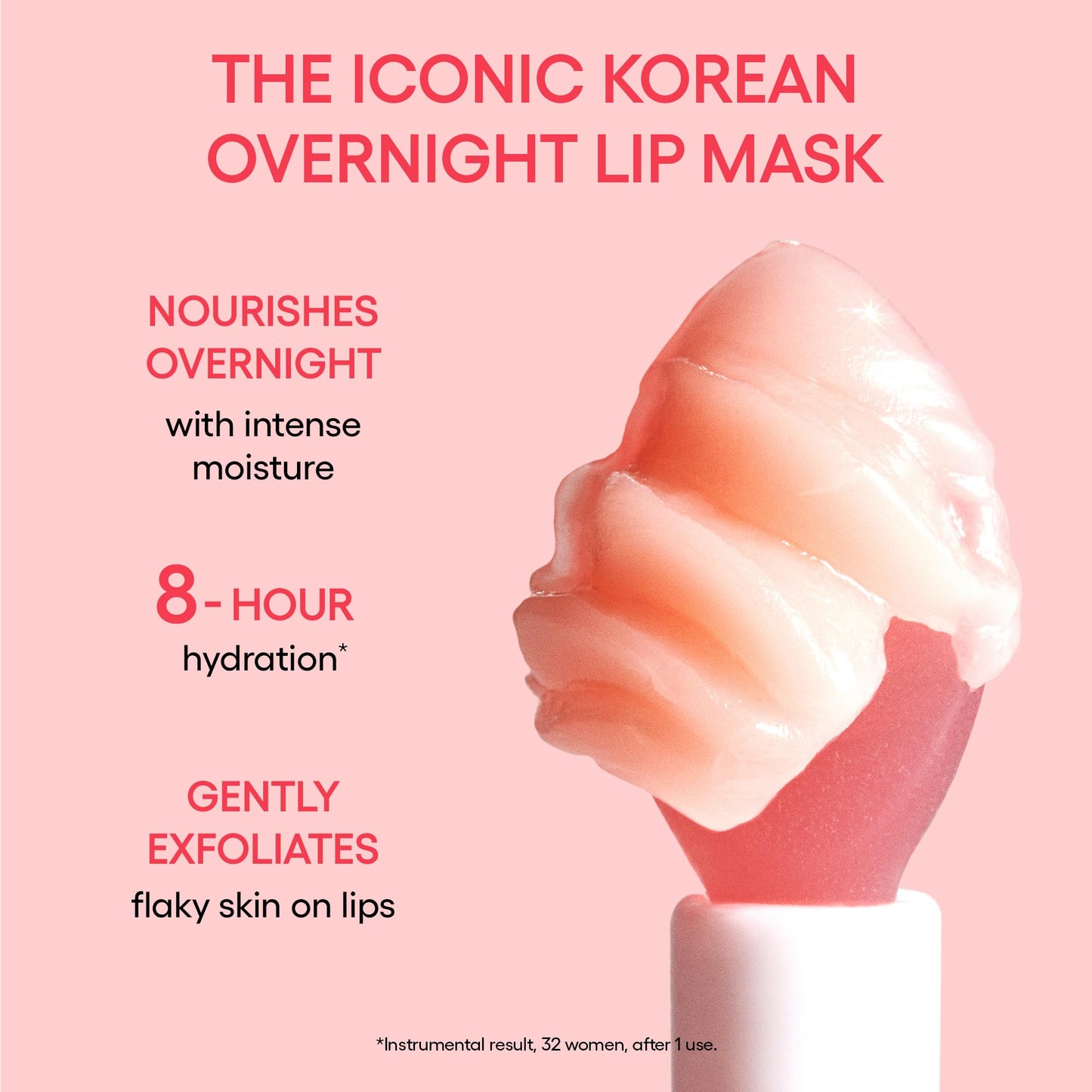 Laneige berry fruit complex lip treatment jar opened showing soft pink product inside
