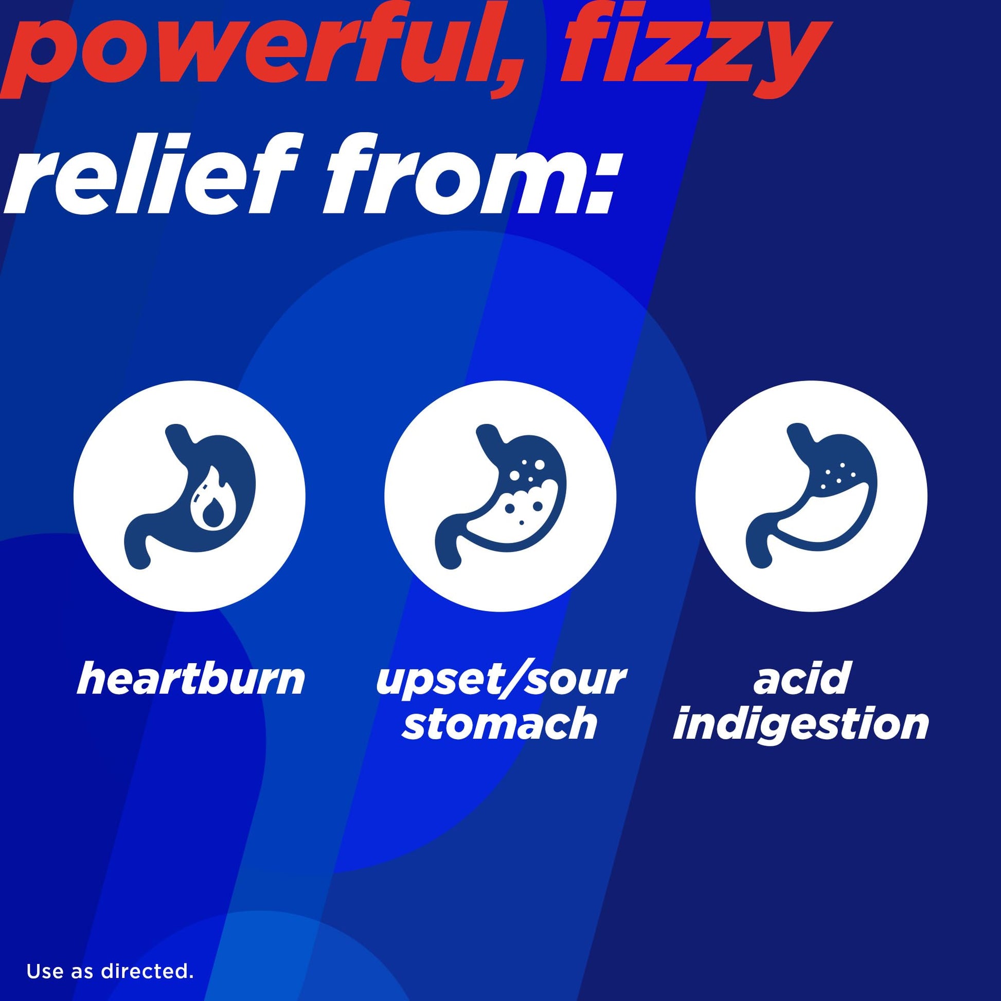 Alka-Seltzer heartburn relief individual sachets view.