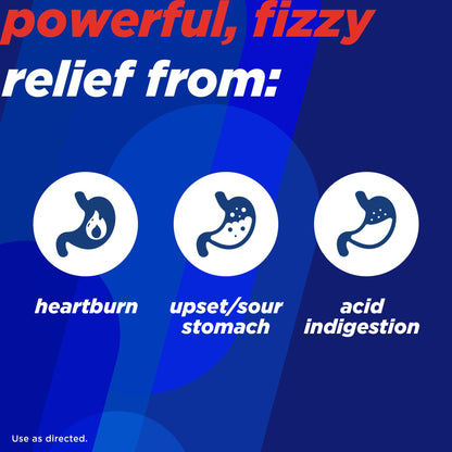 Alka-Seltzer heartburn relief individual sachets view.