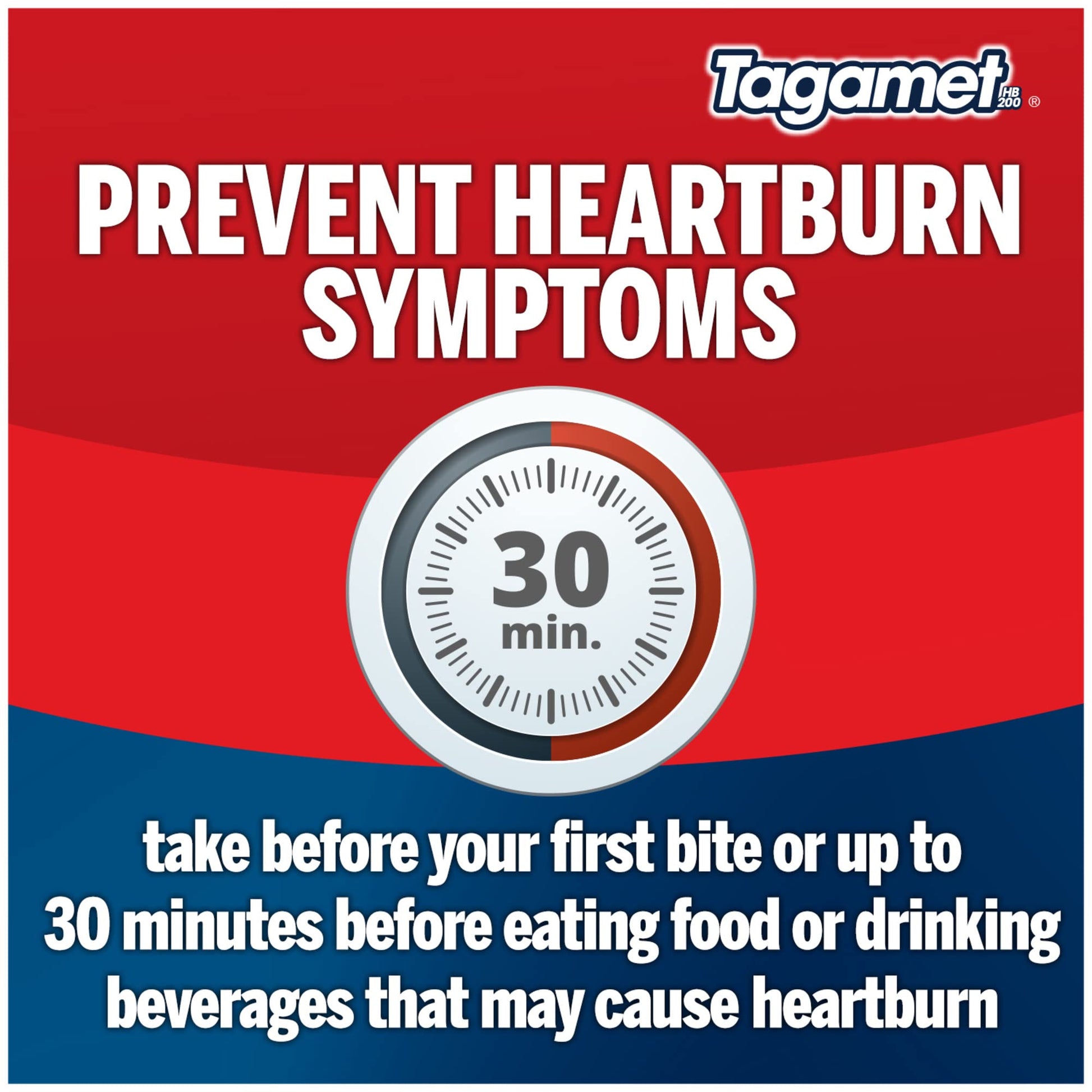 Tagamet HB heartburn relief tablets bottle top view
