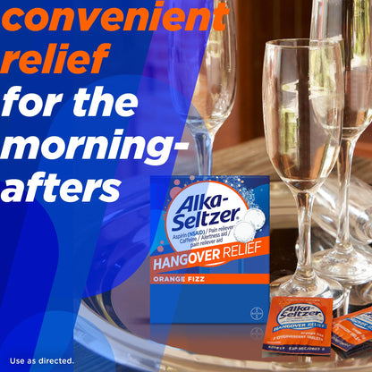 Alka-Seltzer Hangover Relief nutrition facts and supplement label