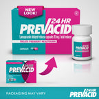 Side view of Prevacid 24HR packaging with ingredient details