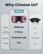 Close up of breathable material on Azang heated wellness eye mask