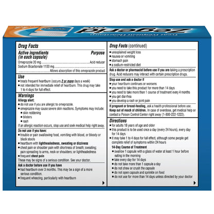 Zegerid OTC capsule bottle and carton branding