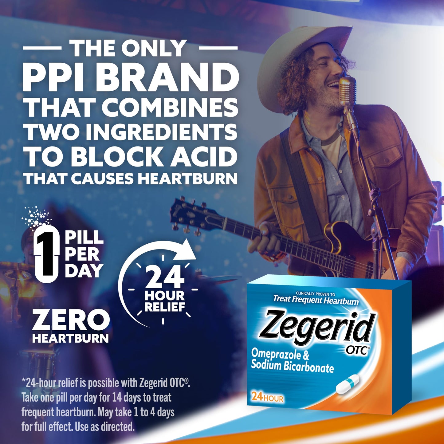Zegerid OTC 20mg omeprazole and sodium bicarbonate label details