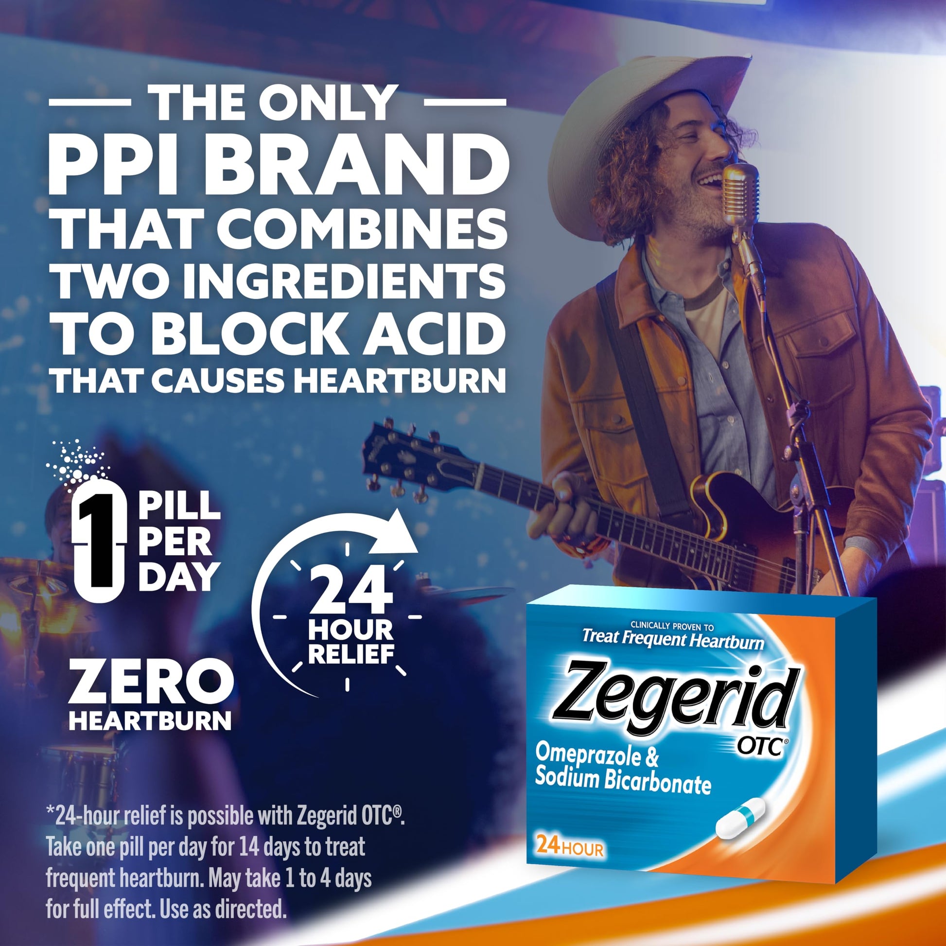 Zegerid OTC 20mg omeprazole and sodium bicarbonate label details