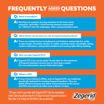 Back label of Zegerid OTC showing usage instructions
