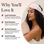 Kitsch eye mask demonstrating lash-safe molded cup design