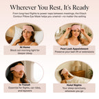 Kitsch memory foam eye mask showing light blocking shape