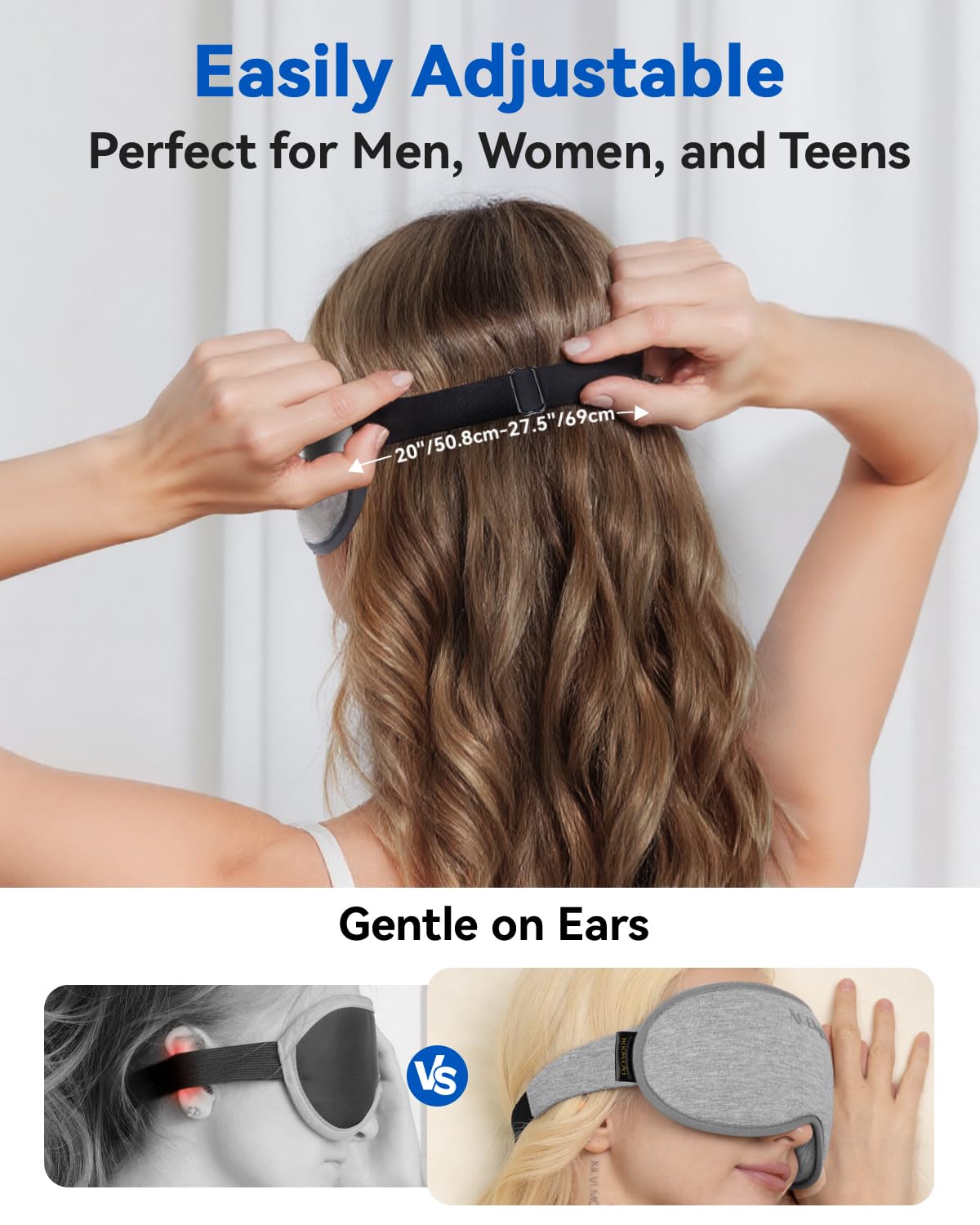 Facemoon sleep mask zero pressure eye pocket detail