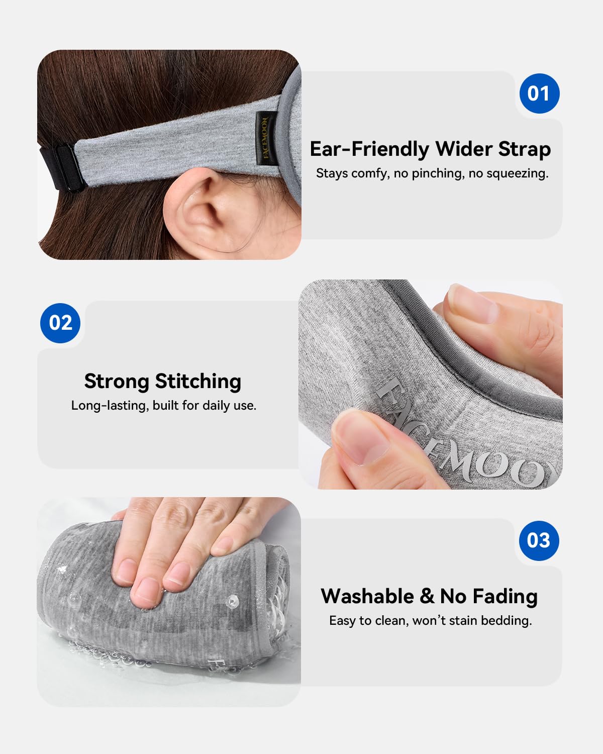 Facemoon gray weighted mask with travel accessories