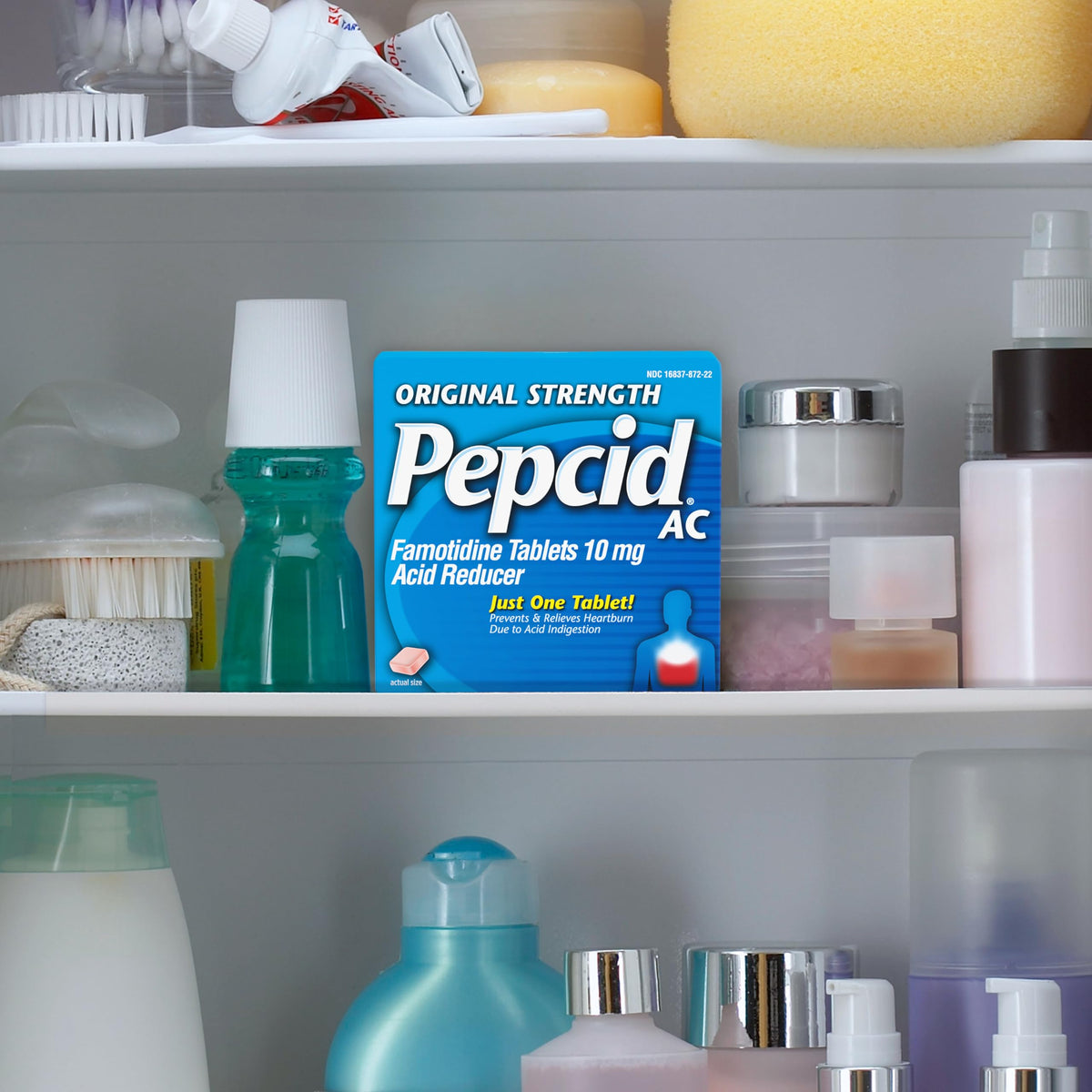 Authentic Pepcid AC 90 count imported tablets packaging