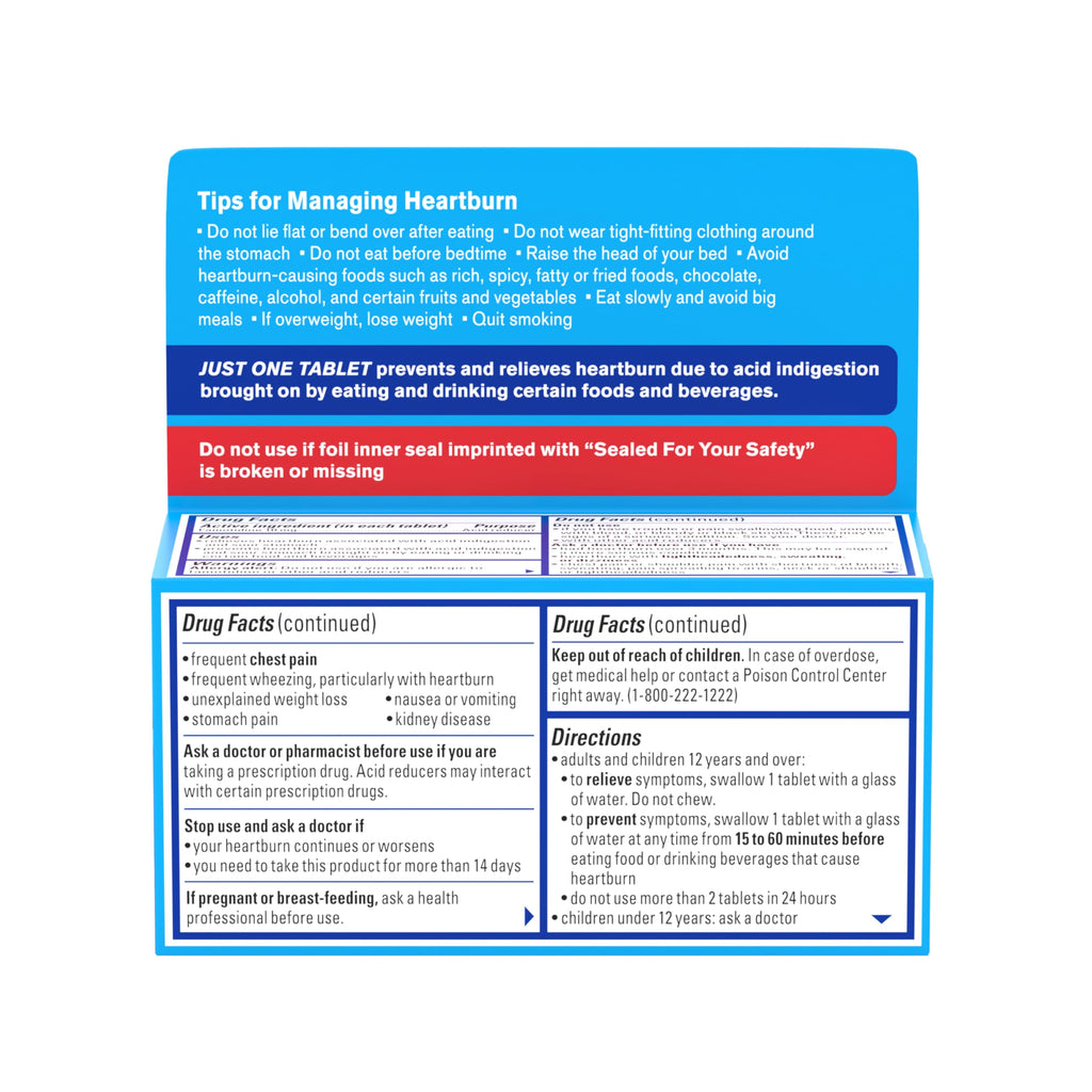 Pepcid AC famotidine tablets for indigestion relief
