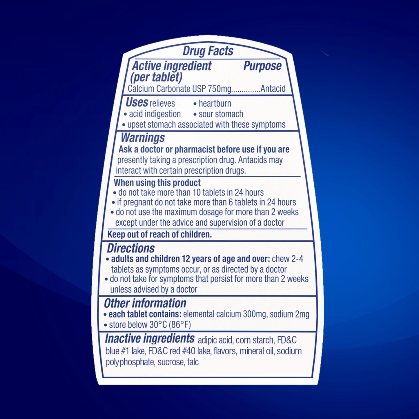 Tums extra strength antacid tablets for fast heartburn relief
