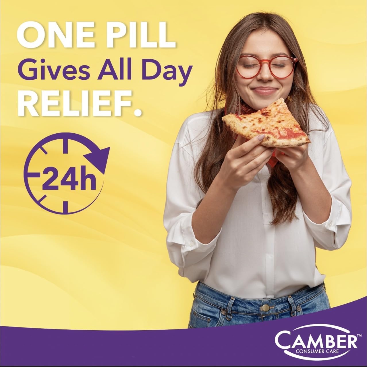 Side view of Camber Omeprazole box with supplement facts
