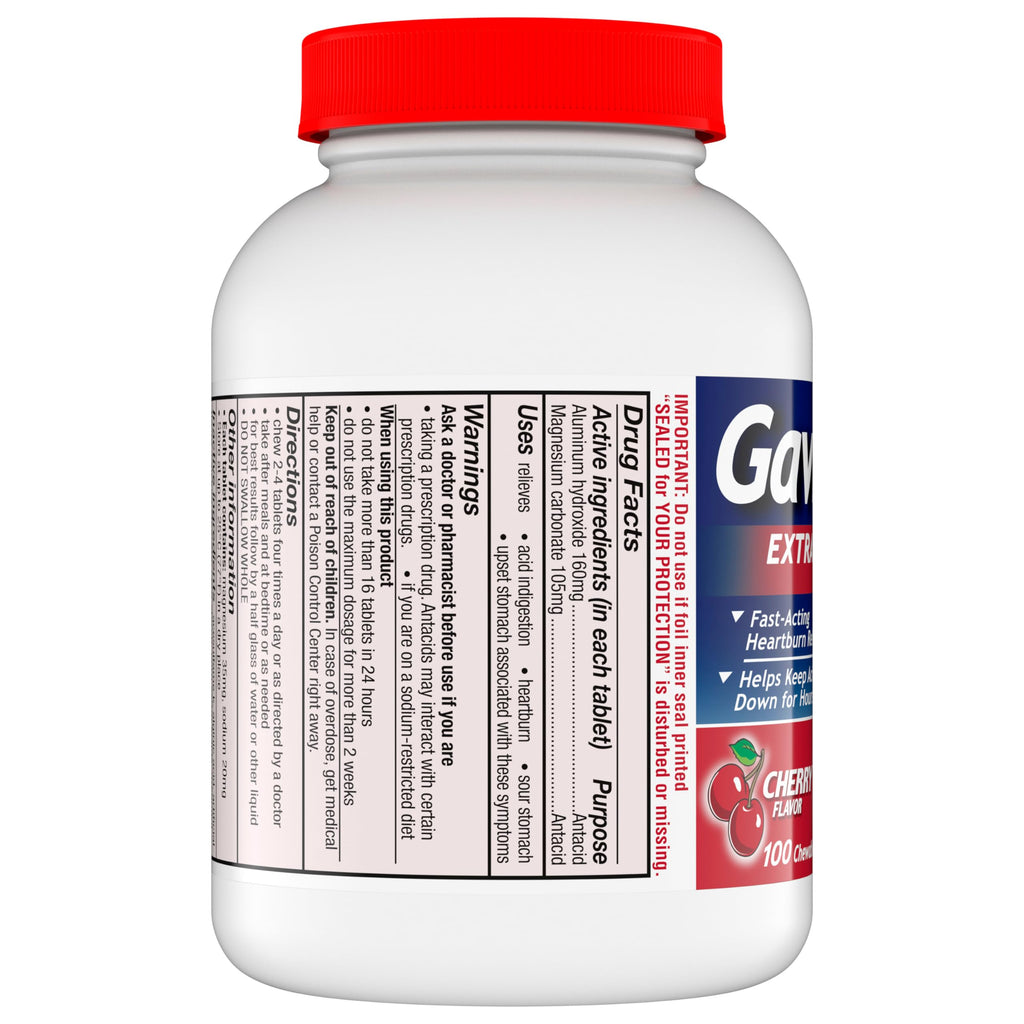 Gaviscon cherry chewable tablets for digestive health