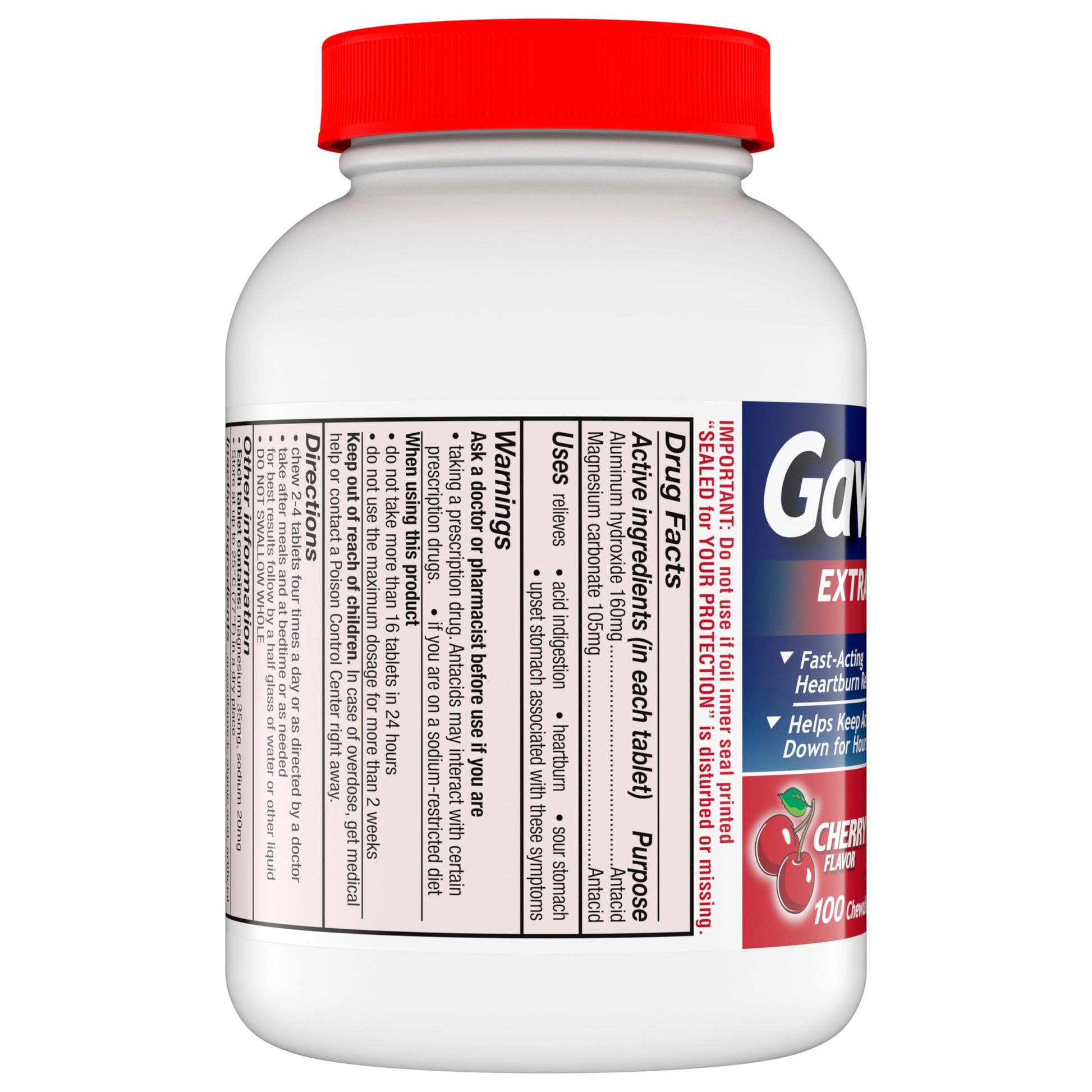 Gaviscon cherry chewable tablets for digestive health