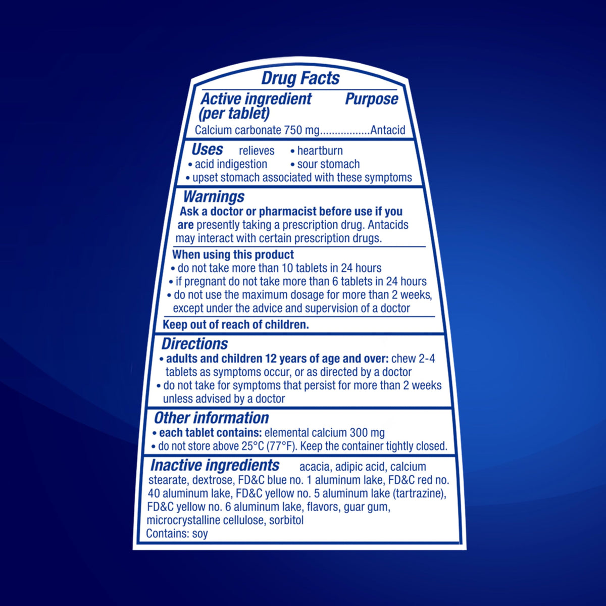 Tums 140 count bottle for digestive health