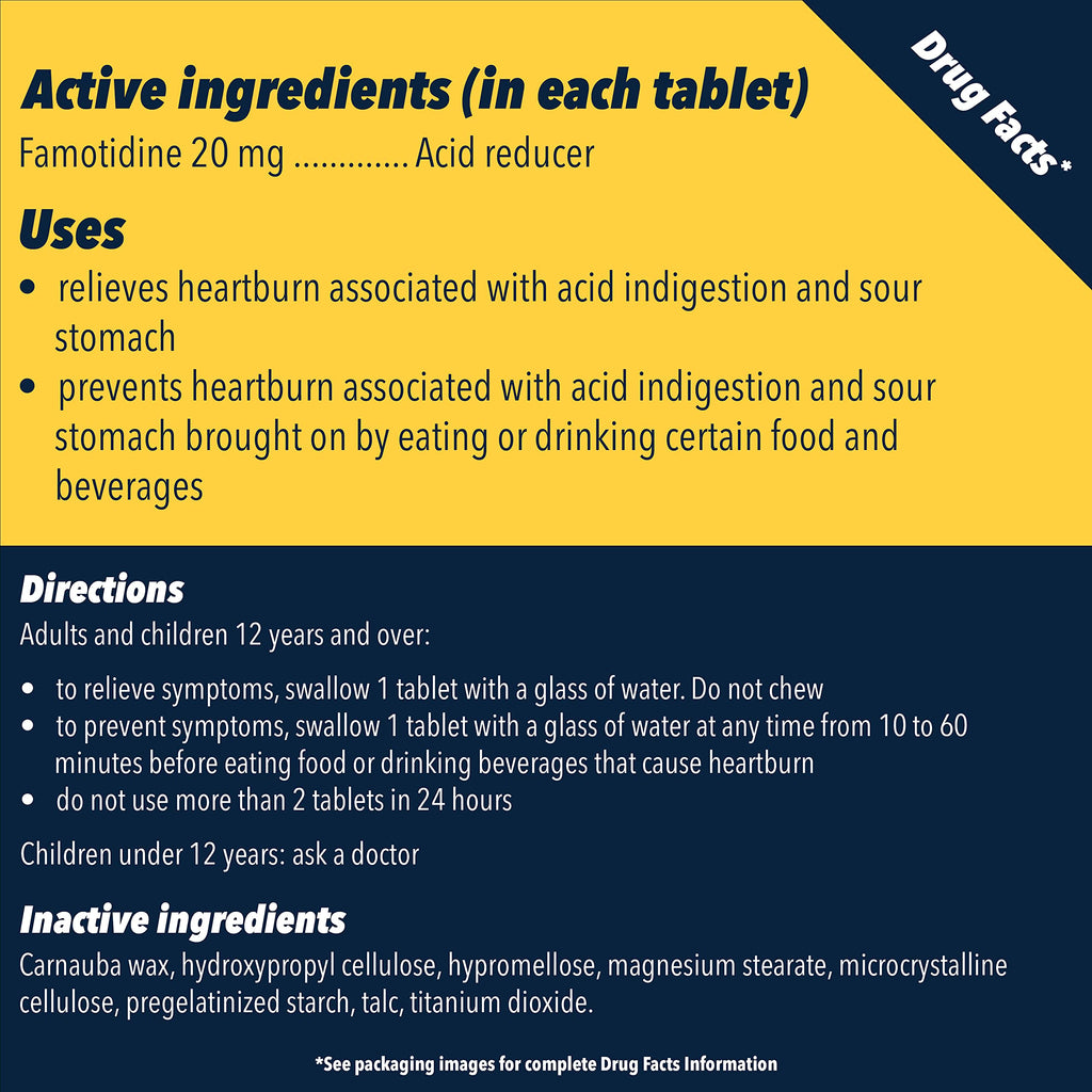 Pepcid AC 25 count bottle for acid indigestion relief