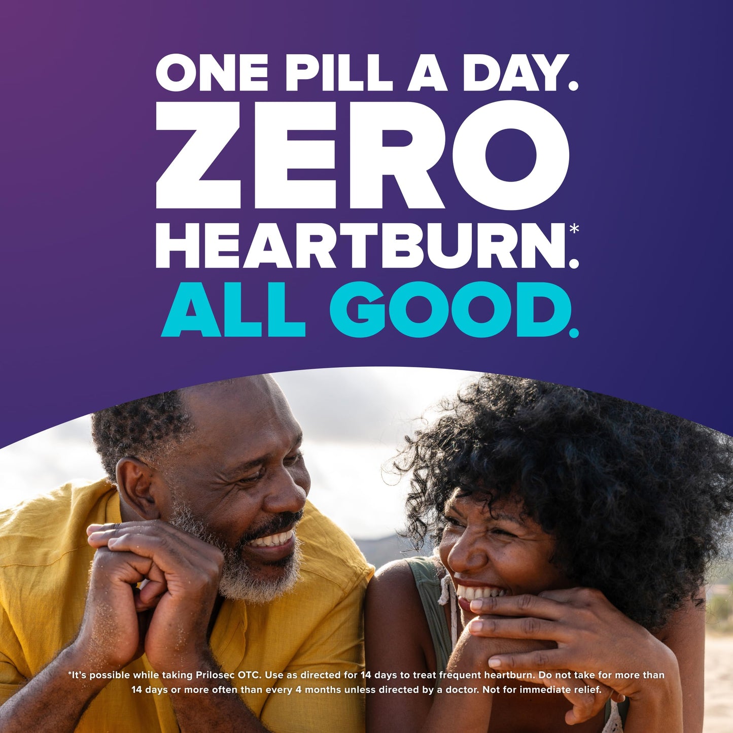 Close up of Prilosec OTC 20mg acid reducer branding
