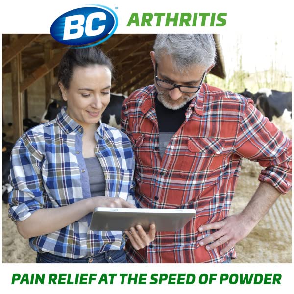 Close up view of the convenient travel friendly BC Arthritis powder stick packs