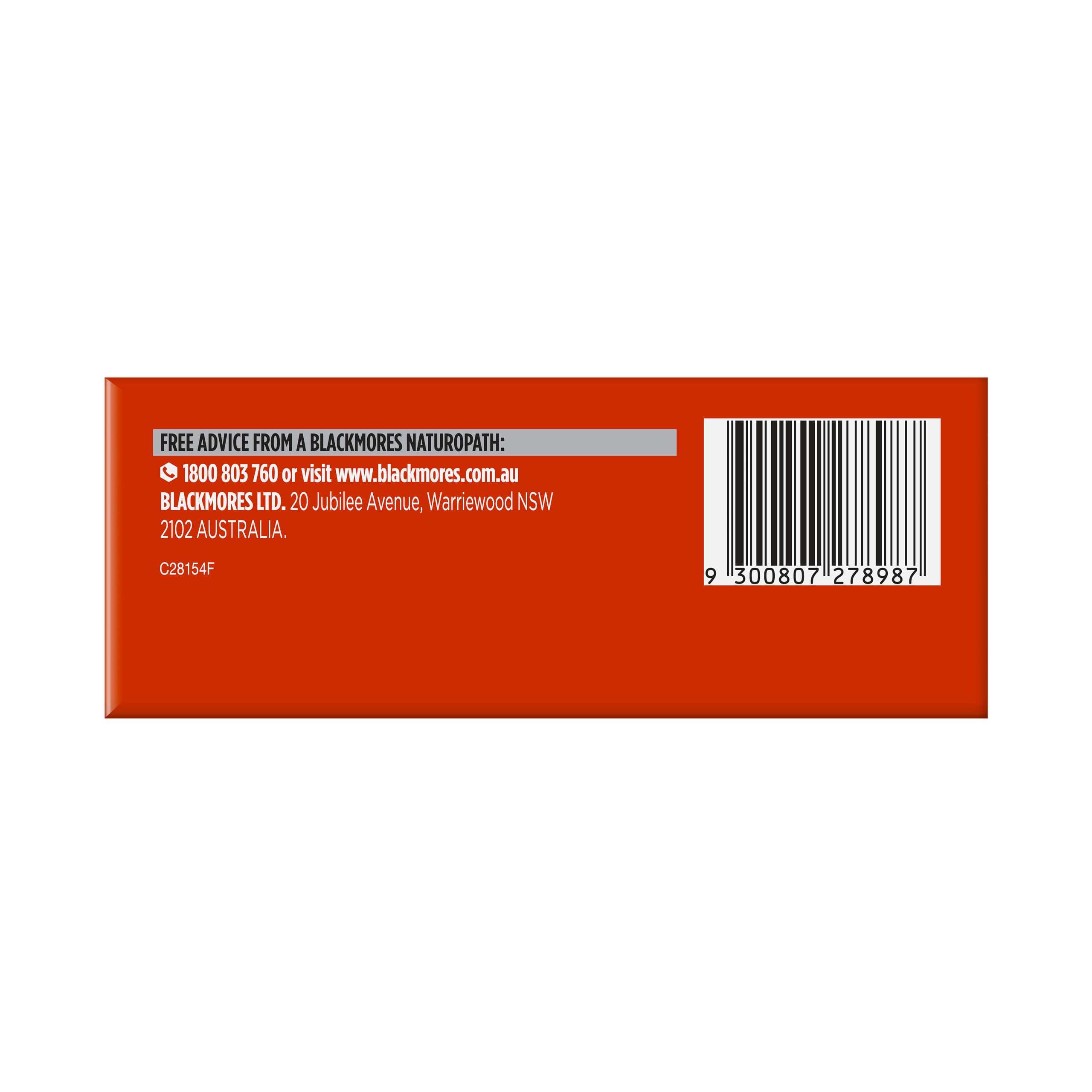 Side view of Blackmores Lyprinol Double box showing marine green lipped mussel oil ingredients