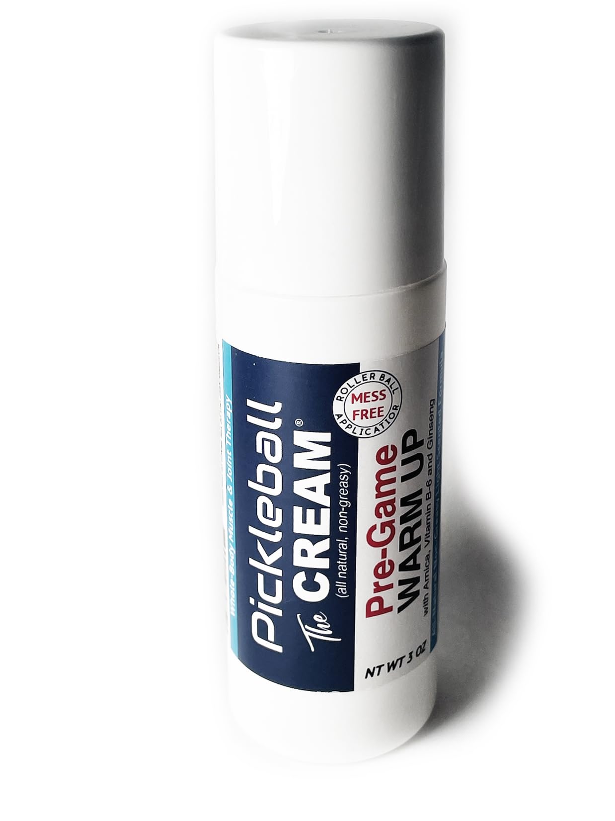 Oxygenated pre game warm up formula packaging showing natural ingredients like Arnica and Ginseng.