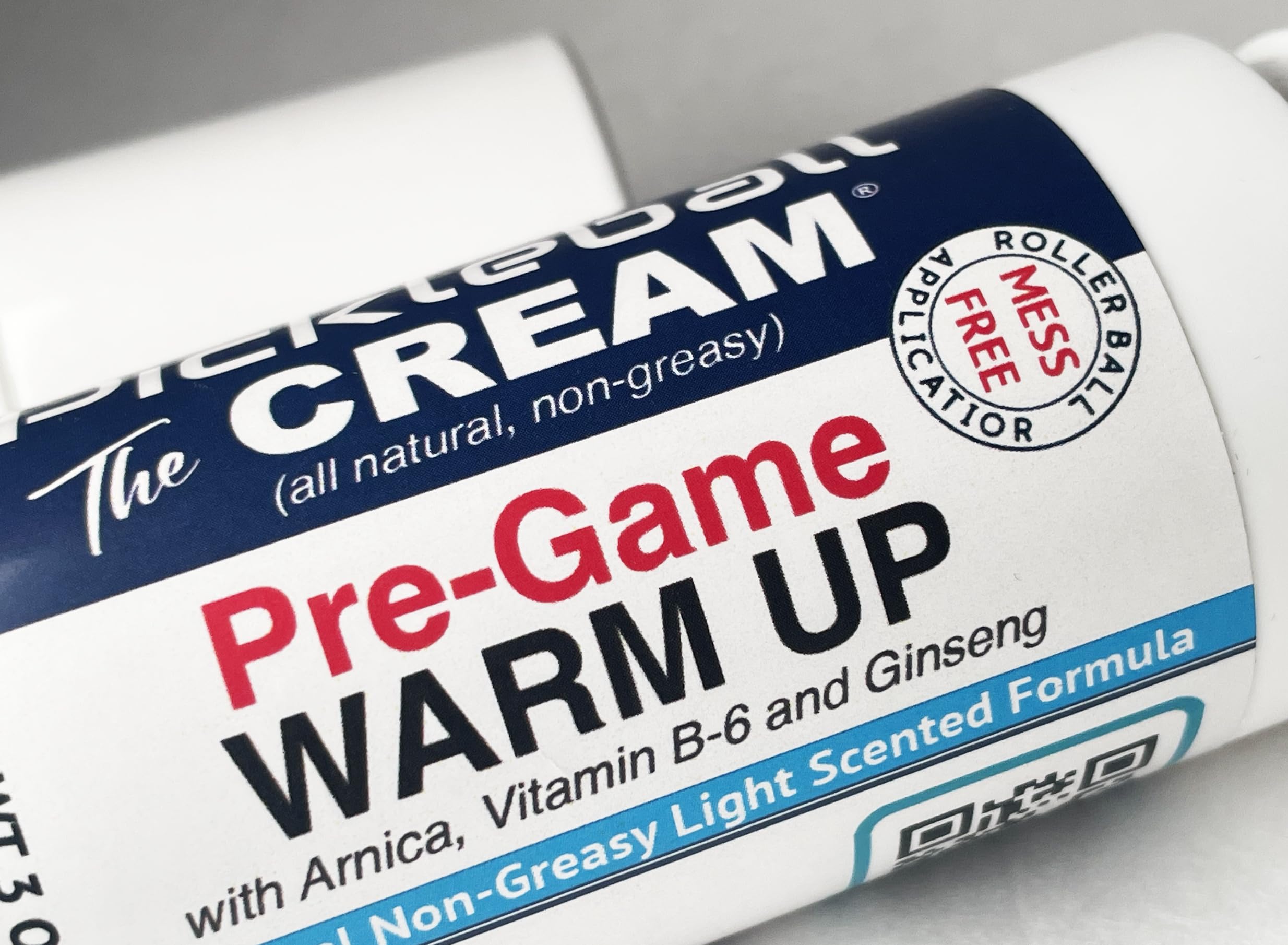 Back label of the pickleball sports cream detailing usage instructions for joint flexibility.