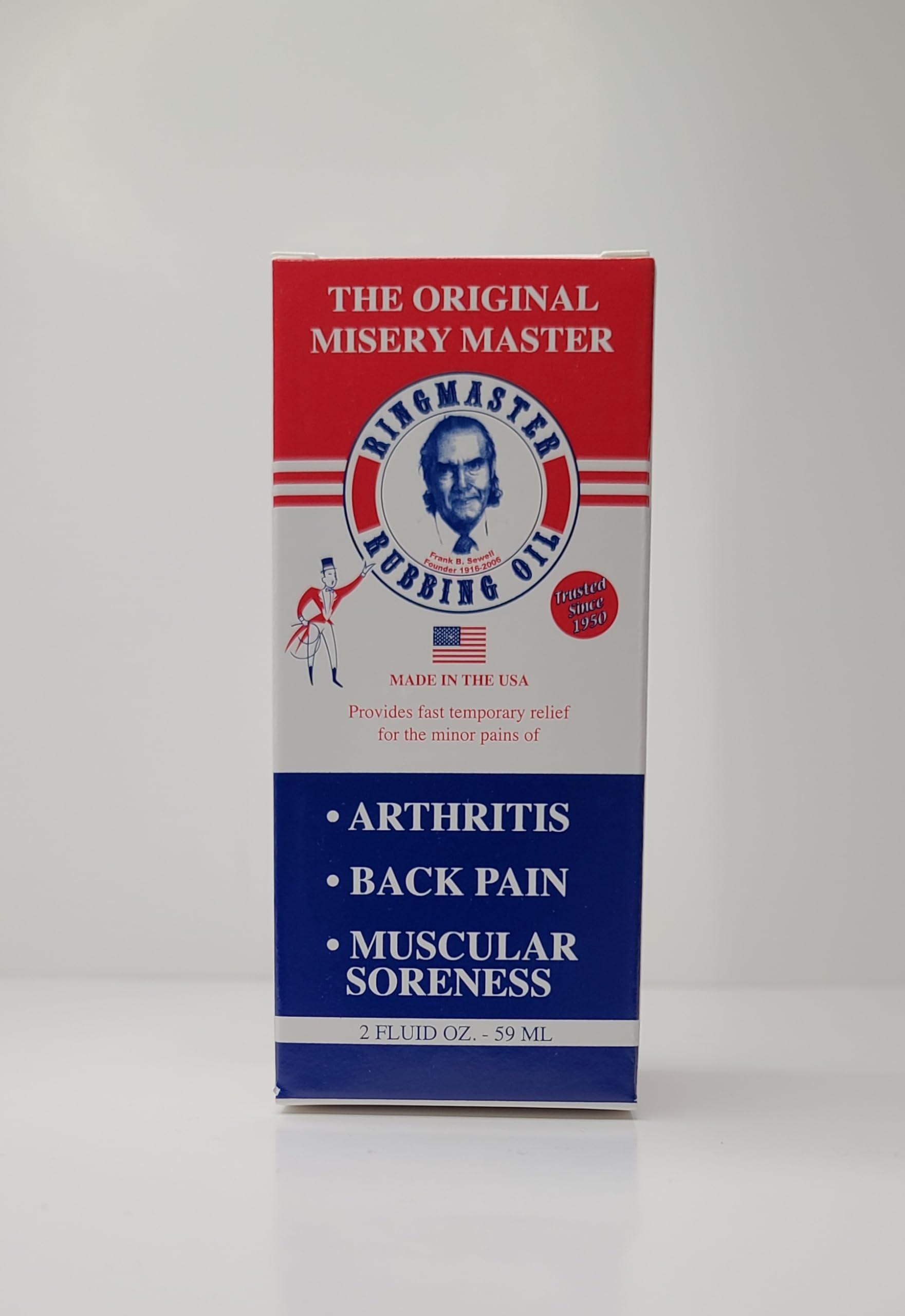 Ringmaster Rubbing Oil fast absorbing formula bottle close up