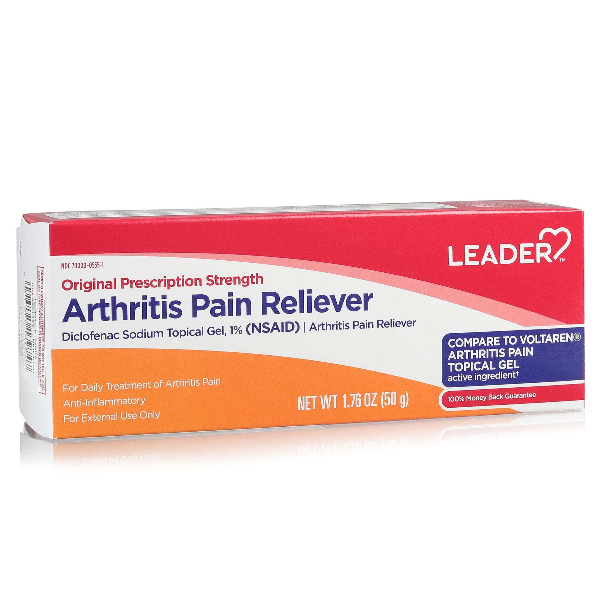 Leader anti inflammatory topical gel pack of two tubes for targeted joint care.
