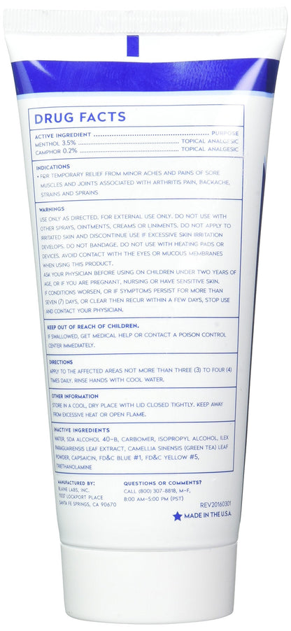 Authentic imported USA Ortho Nesic topical analgesic gel packaging showing active ingredients