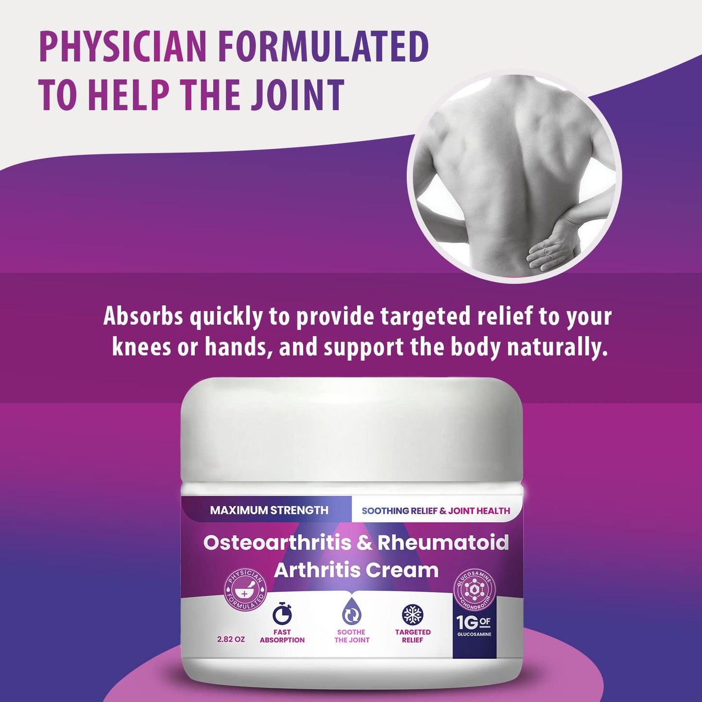 Authentic PMT pain management technology cream for soothing joint stiffness