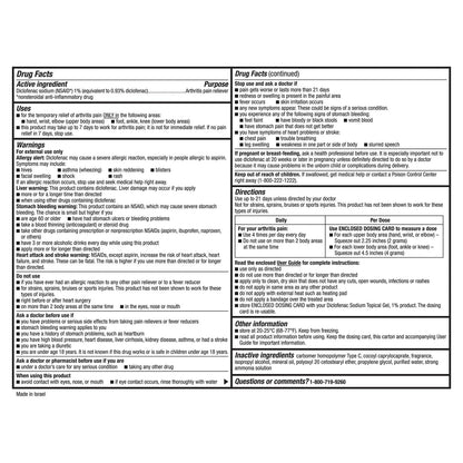 USA imported Kirkland Signature nonsteroidal anti inflammatory topical gel for hand knee and elbow inflammation care