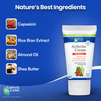 Non greasy capsaicin cream with natural rice bran and sweet almond oil