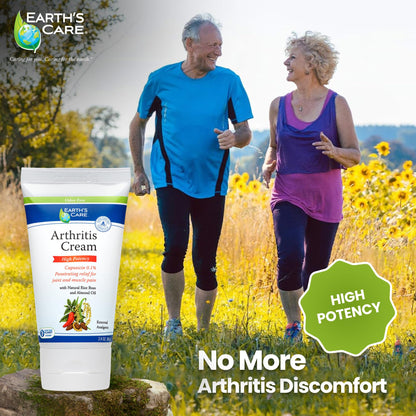 Earth's Care paraben free arthritis cream tube close up