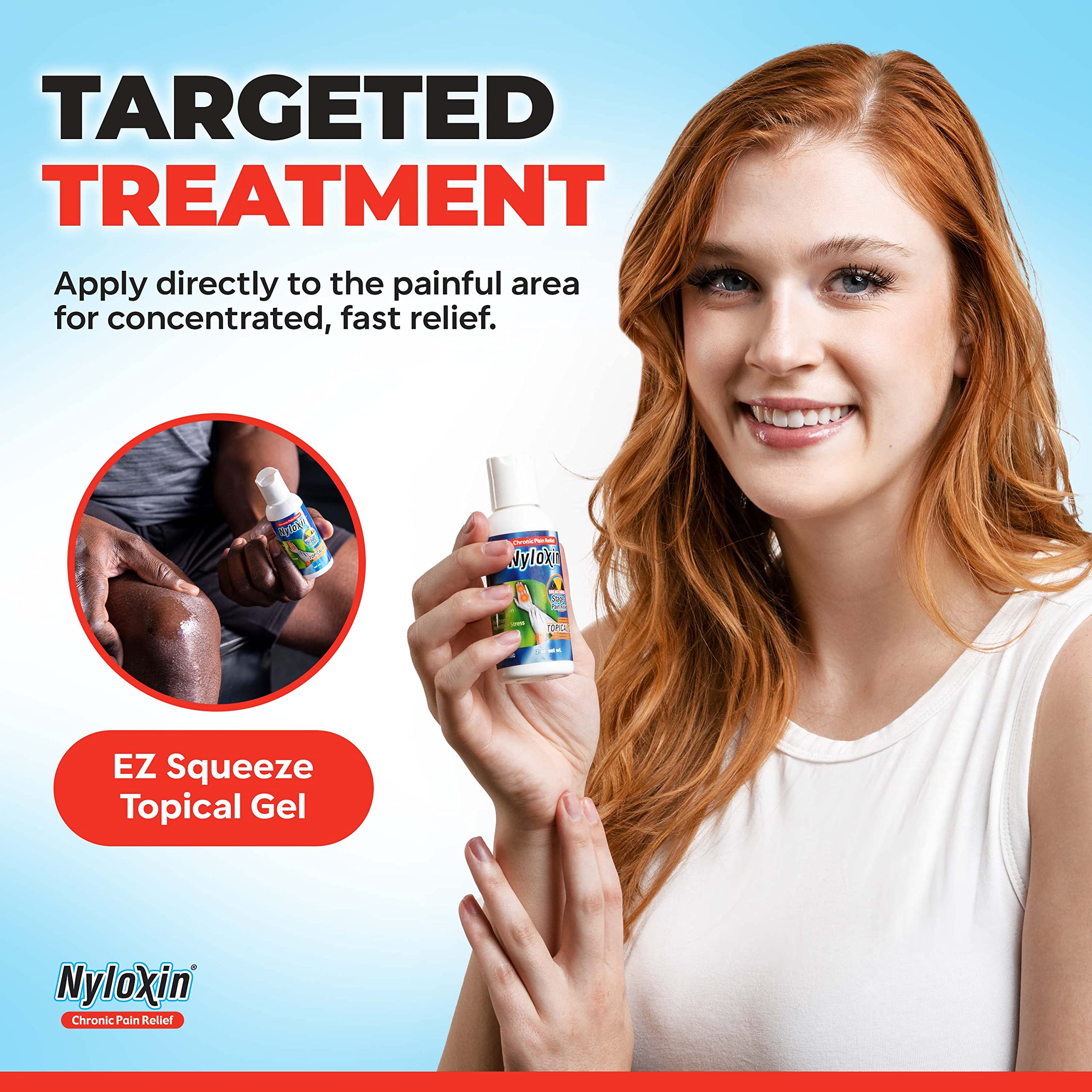 Nyloxin topical analgesic gel for chronic back and neuropathy relief