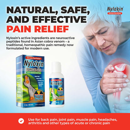 Authentic USA imported Nyloxin joint pain gel packaging details