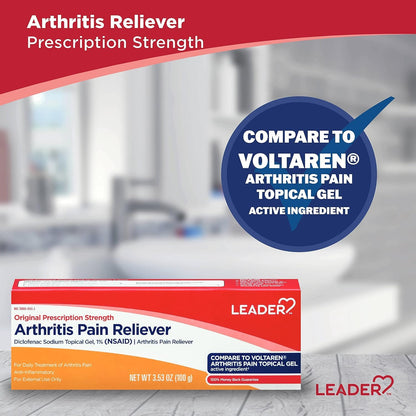 Leader nonsteroidal anti inflammatory topical ointment for adult joint flexibility support