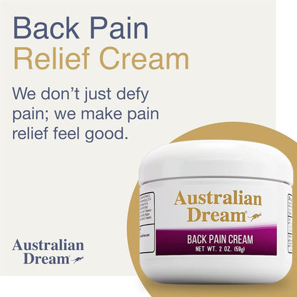 Australian Dream fast absorbing backache relief ointment container