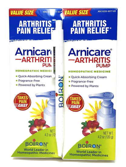 Rudra Retails imported Boiron Arnicare joint comfort pump bottle bundle display