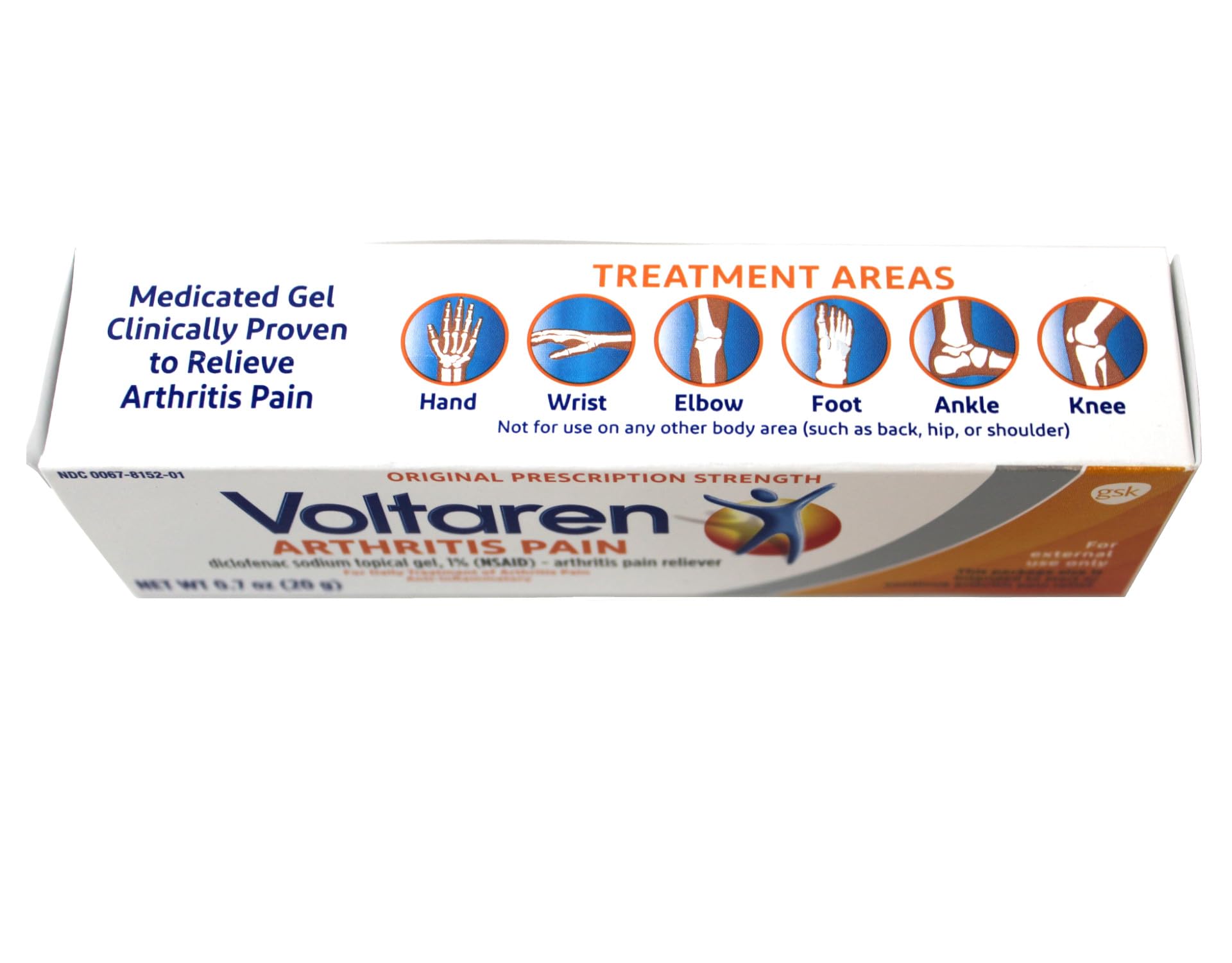 Diclofenac sodium topical gel for targeted hand and knee joint swelling