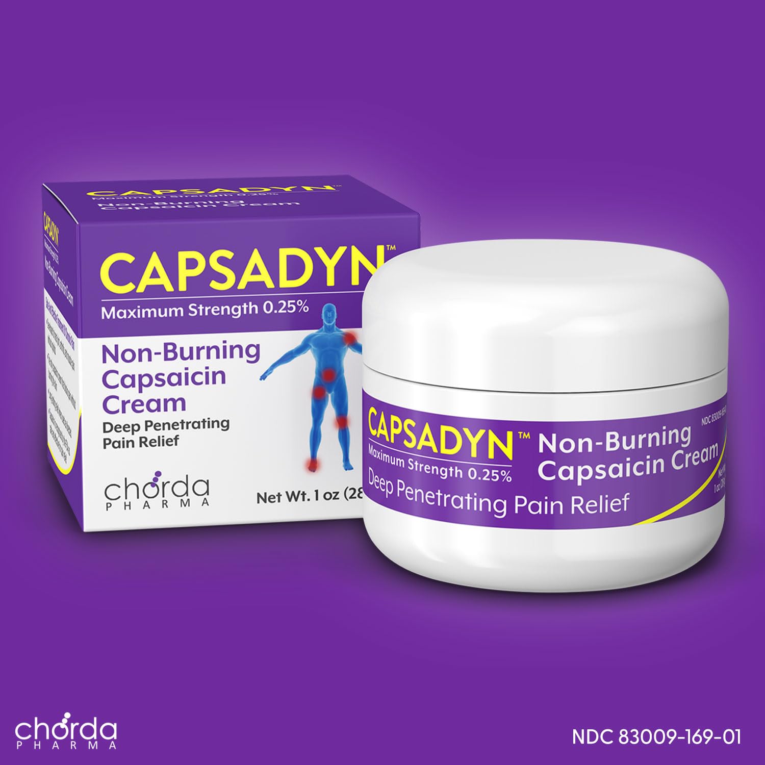 Capsadyn maximum strength zero point twenty five percent topical cream packaging