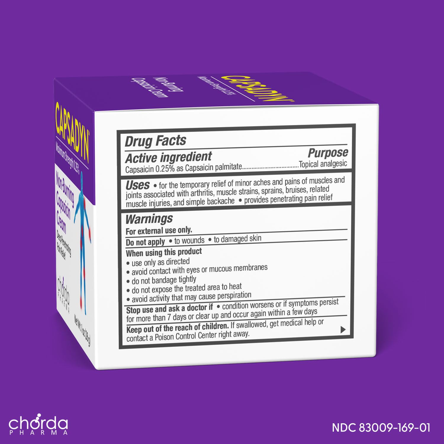 Capsadyn clinical strength over the counter topical analgesic jar contents