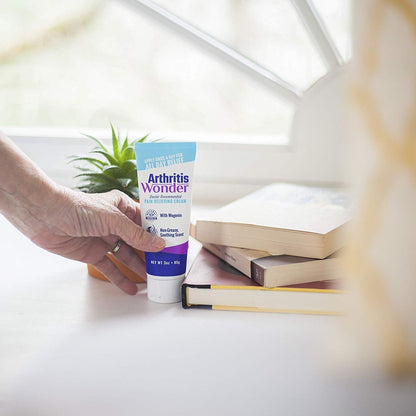 Arthritis Wonder fast acting non greasy cream pack being unboxed for Indian joint care consumers