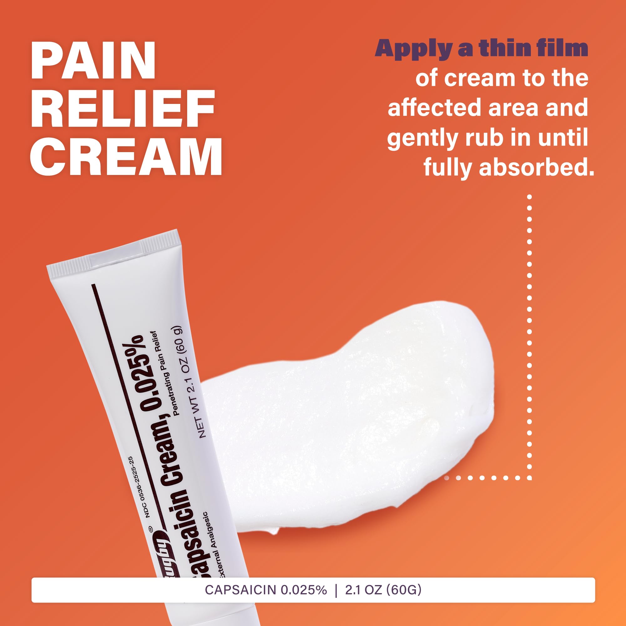 Rugby Capsaicin 0.025 percent external analgesic topical cream tube