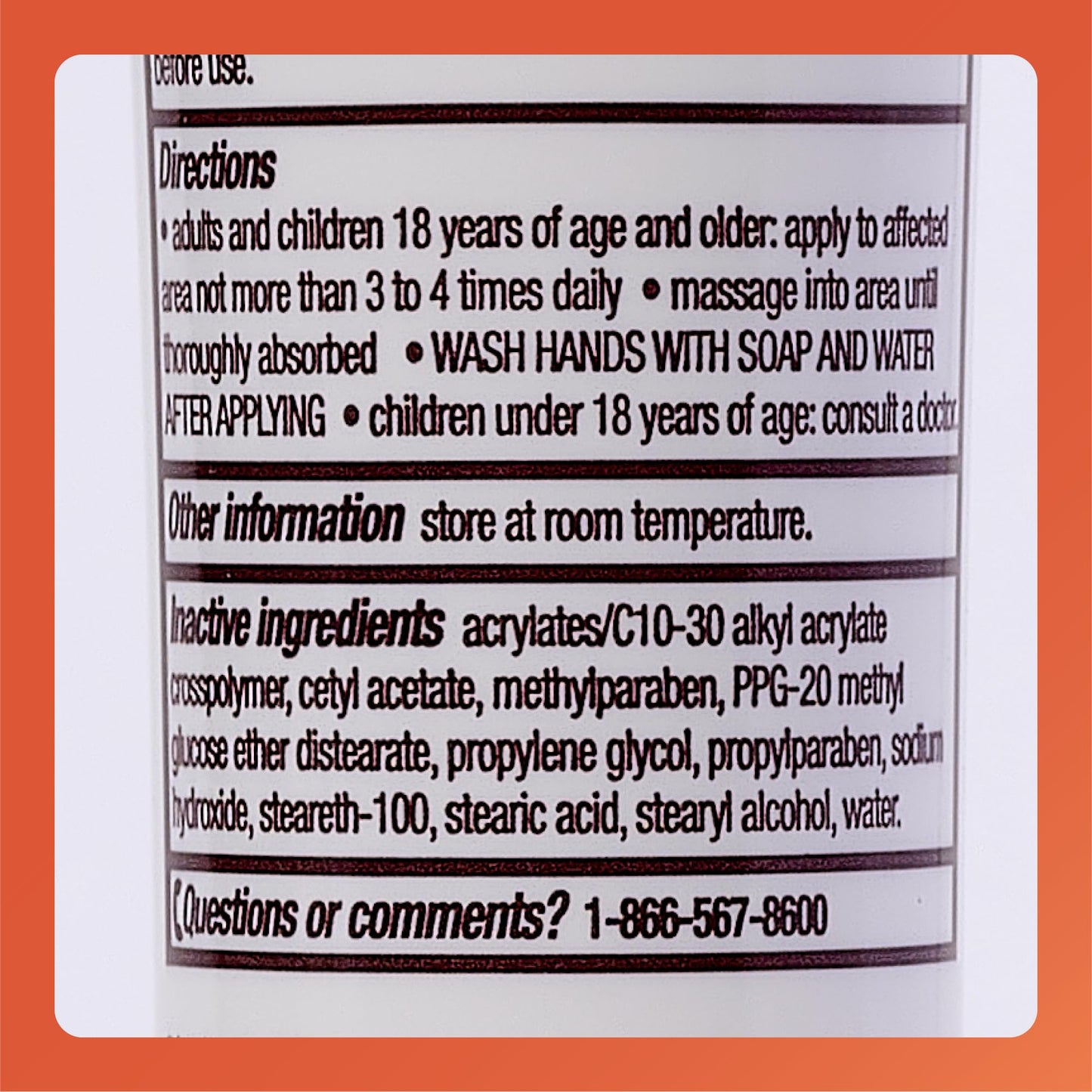Rugby Laboratories penetrating pain relief capsaicin cream active ingredients view