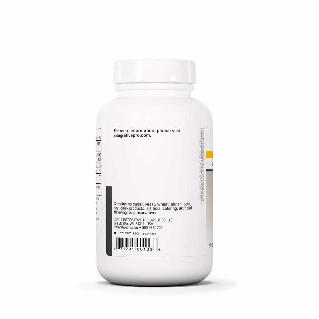 Side view of gluten-free joint support capsules by Integrative Therapeutics showing authentic packaging.